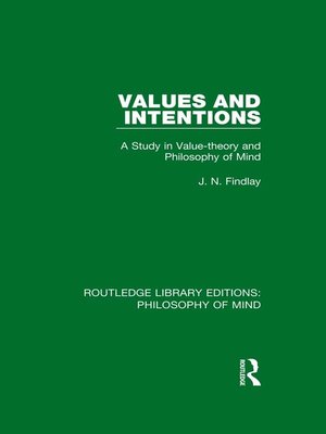 cover image of Values and Intentions